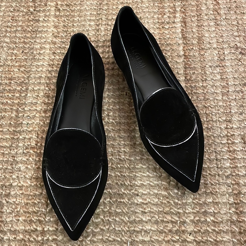 M. Gemi Black Pointed Flats